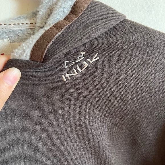 NWT INUK Brown Hooded Jacket with Embroidered Trim - Picture 5 of 14